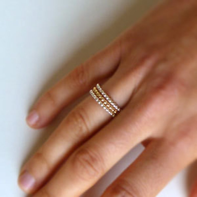 Bead Band Sterling Silver Ring main image 1