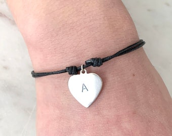 Personalised Heart Tag Friendship Bracelet