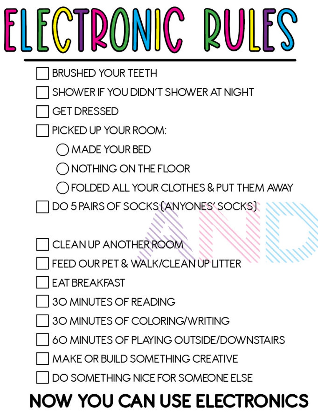 Electronic Rule for Kids Etsy