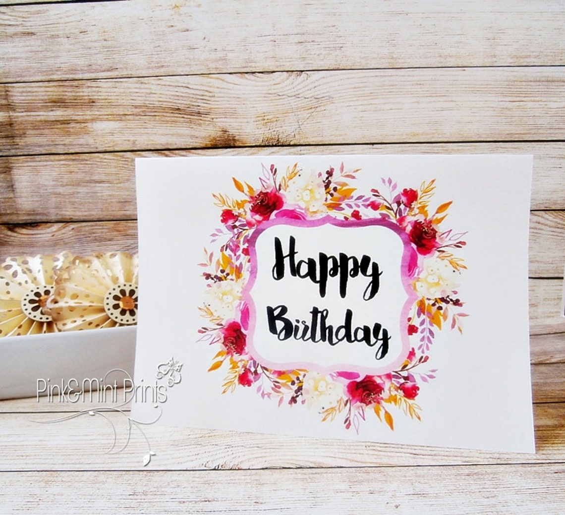 Happy Birthday Card,printable Birthday Card,printable Design,printable ...