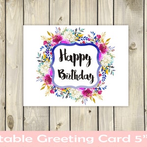 Happy Birthday Card,printable Birthday Card,printable Design,printable ...