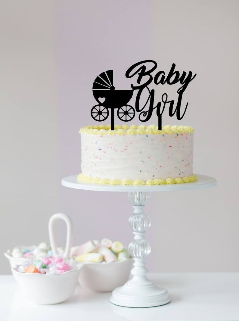 Baby Girl Cake Topper Svgbaby Shower Svgsilhouette Cut Etsy
