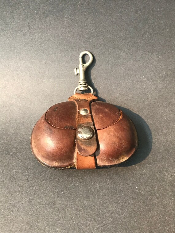 Vintage Hippie Beatnik Leather Hip Maryjane Stash
