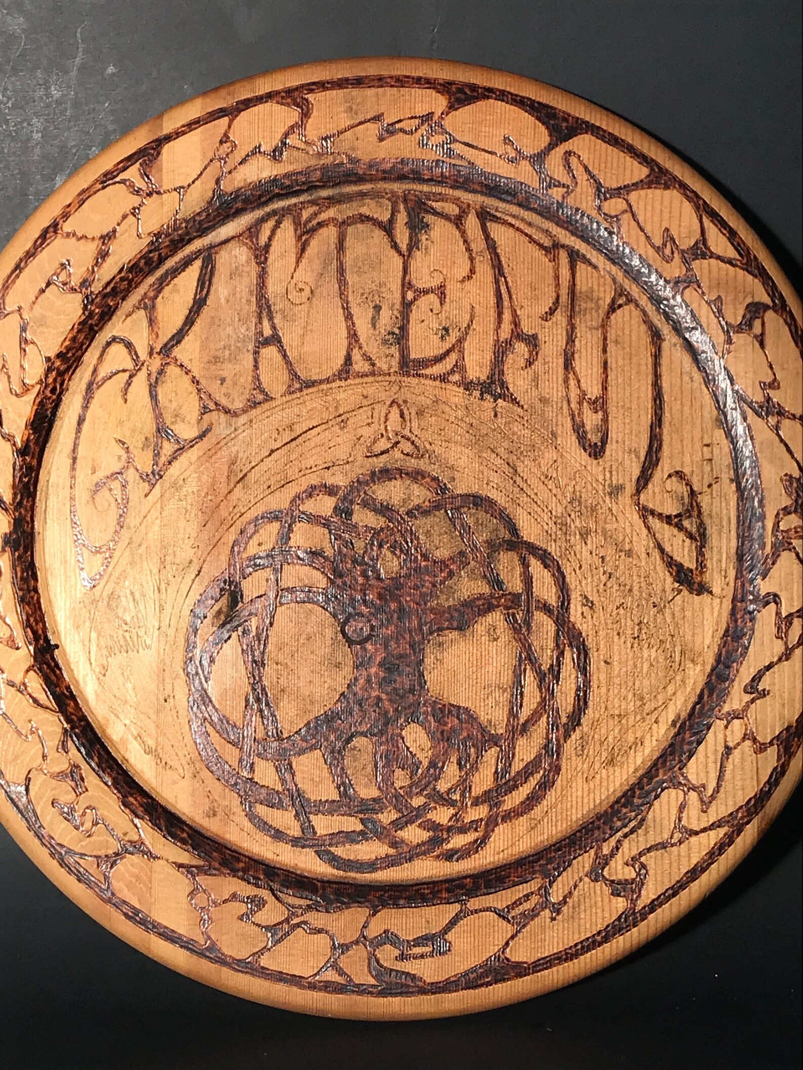 1970s Grateful Dead Folk Art Wood Platter Signed Etsy