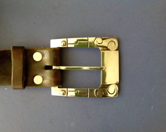 Extraordinary Handcrafted Large Sterling Silver Belt Buckle Taxco Mexico,Signed c.1960