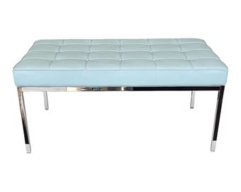 Florence Knoll™ Two Seat Bench "Cabana" Leather- Signed