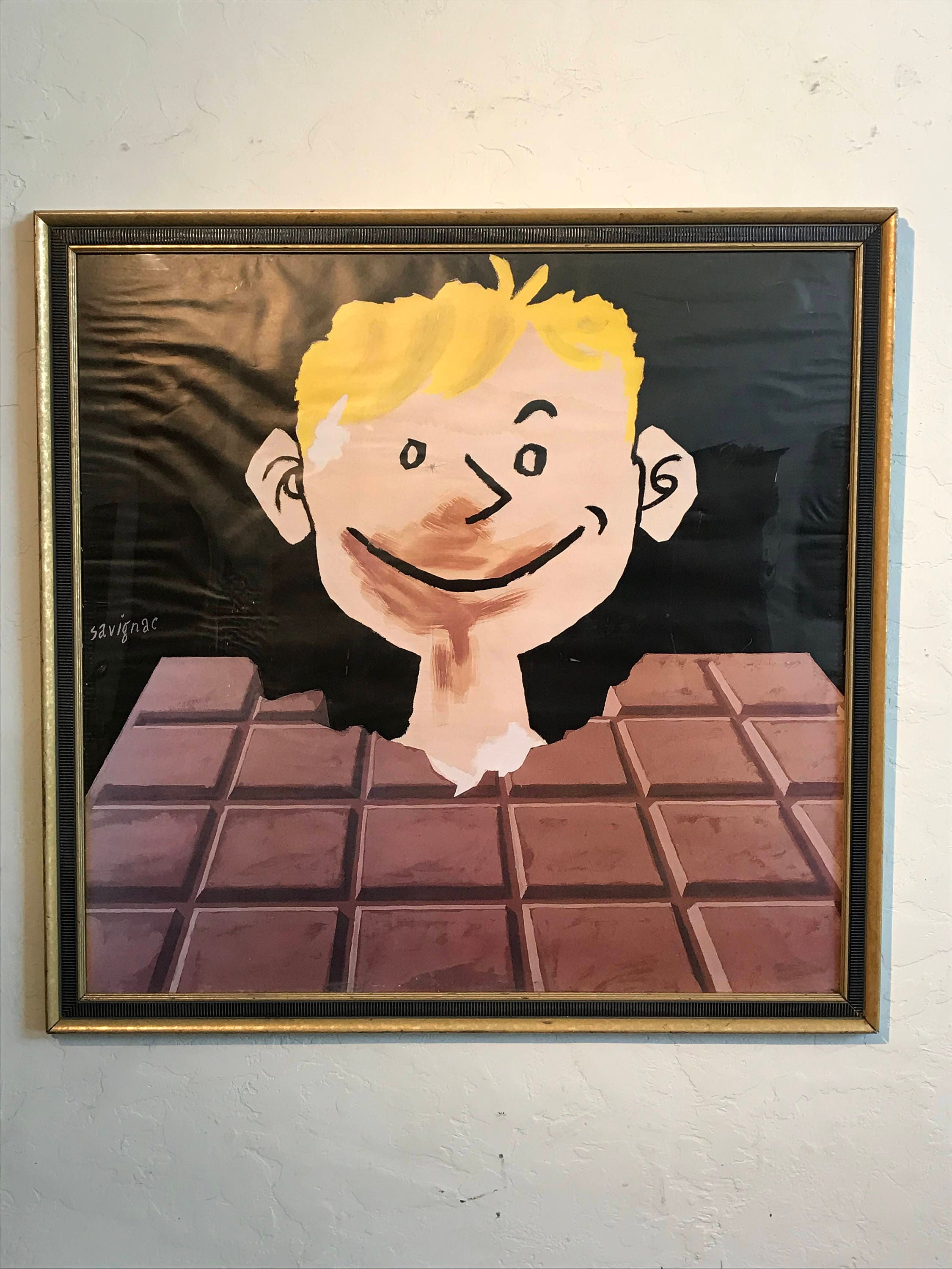 Vintage French Advertising Poster for Chocolate 