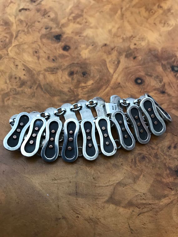 Women's Modernist Designed Sterling Copper Bracele