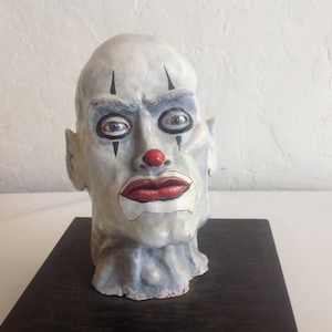 Authentic Crude Prison Inmate Self Portrait Bust To Scale,Signed c.1990