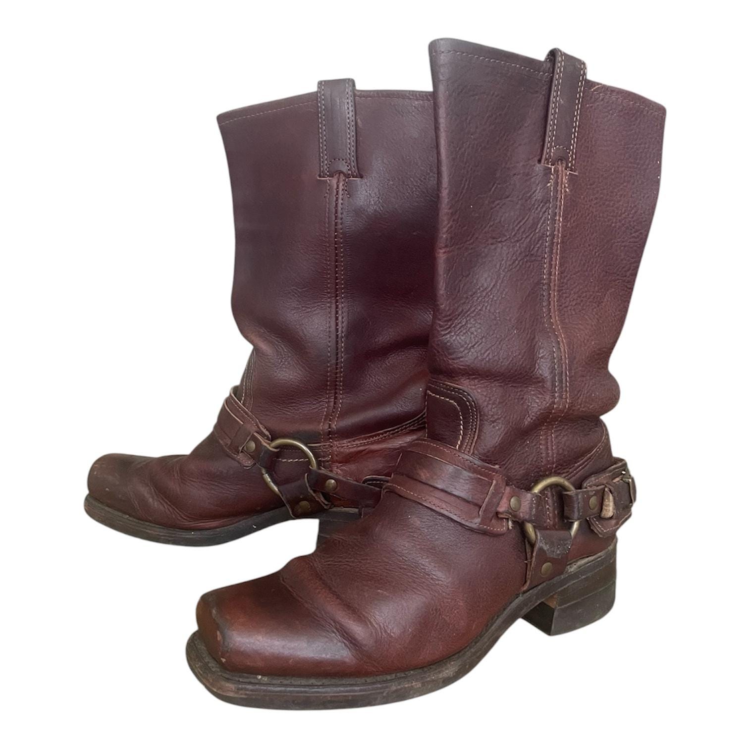 Vintage Womens Harness Boots - Etsy