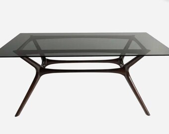 Palecek Copenhagen Mid Century Style Mahogany Dining Table - No Glass