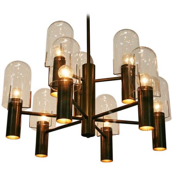 Stuart Barnes For Robert Long Bronze 9 Light Architectural Etsy