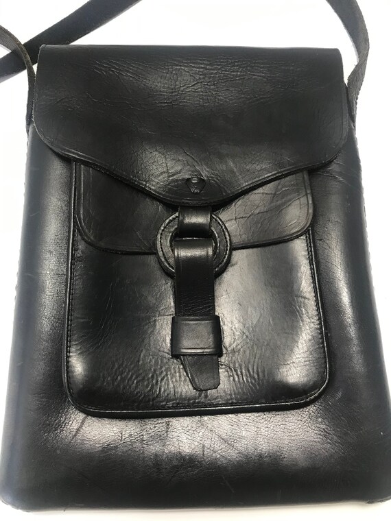 Motorcycle Thick Leather Handcrafted Shoulder Bag - image 4