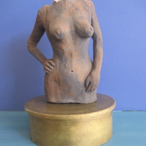 Abstract &quot;Torso&quot; Sculpture with Paint Finish,Signed c.1997