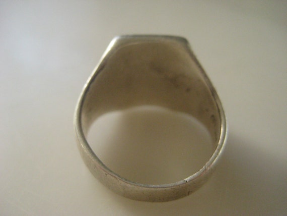 1950's Abstract Design Artisan Opal Onyx Sterling… - image 4