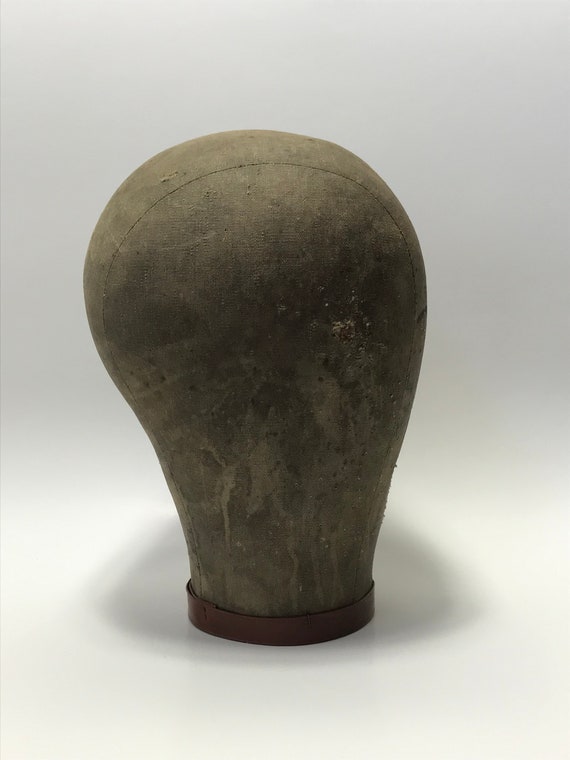 1960s Vintage Cloth Covered Mannequin Head Form