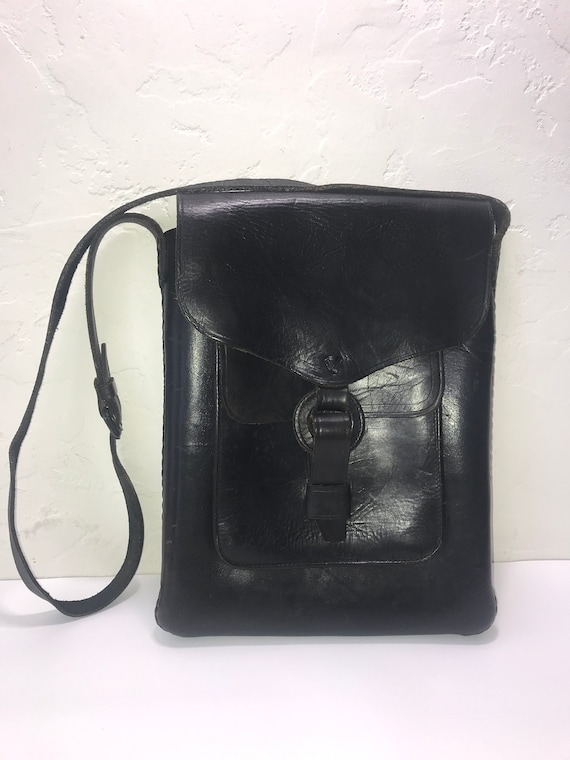 Motorcycle Thick Leather Handcrafted Shoulder Bag - image 1