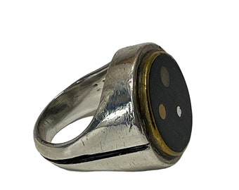 Modernist Peter Maccharini Sculptural Fine Jewelry Dot Ring
