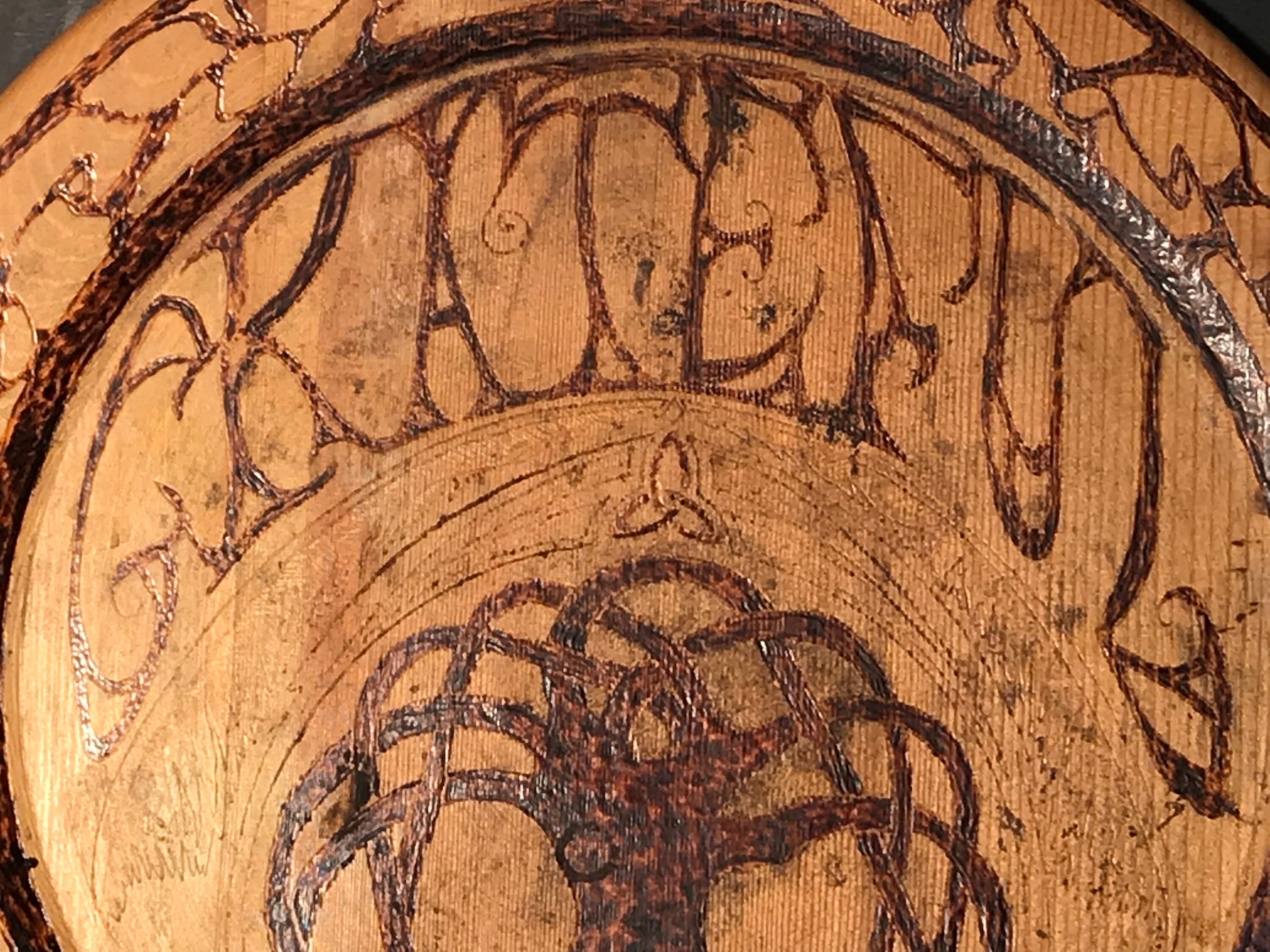 1970s Grateful Dead Folk Art Wood Platter Signed Etsy