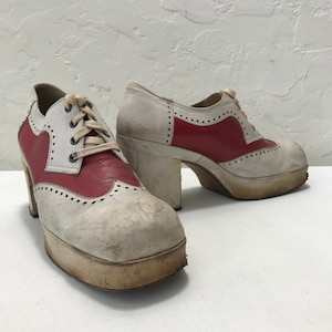 1970s Museum Quality Disco Platform Shoes- by Silver Co.