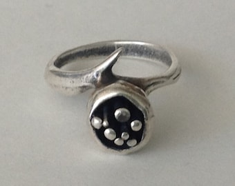 Sterling Silver Studio Modernist Design Ring, c.1960