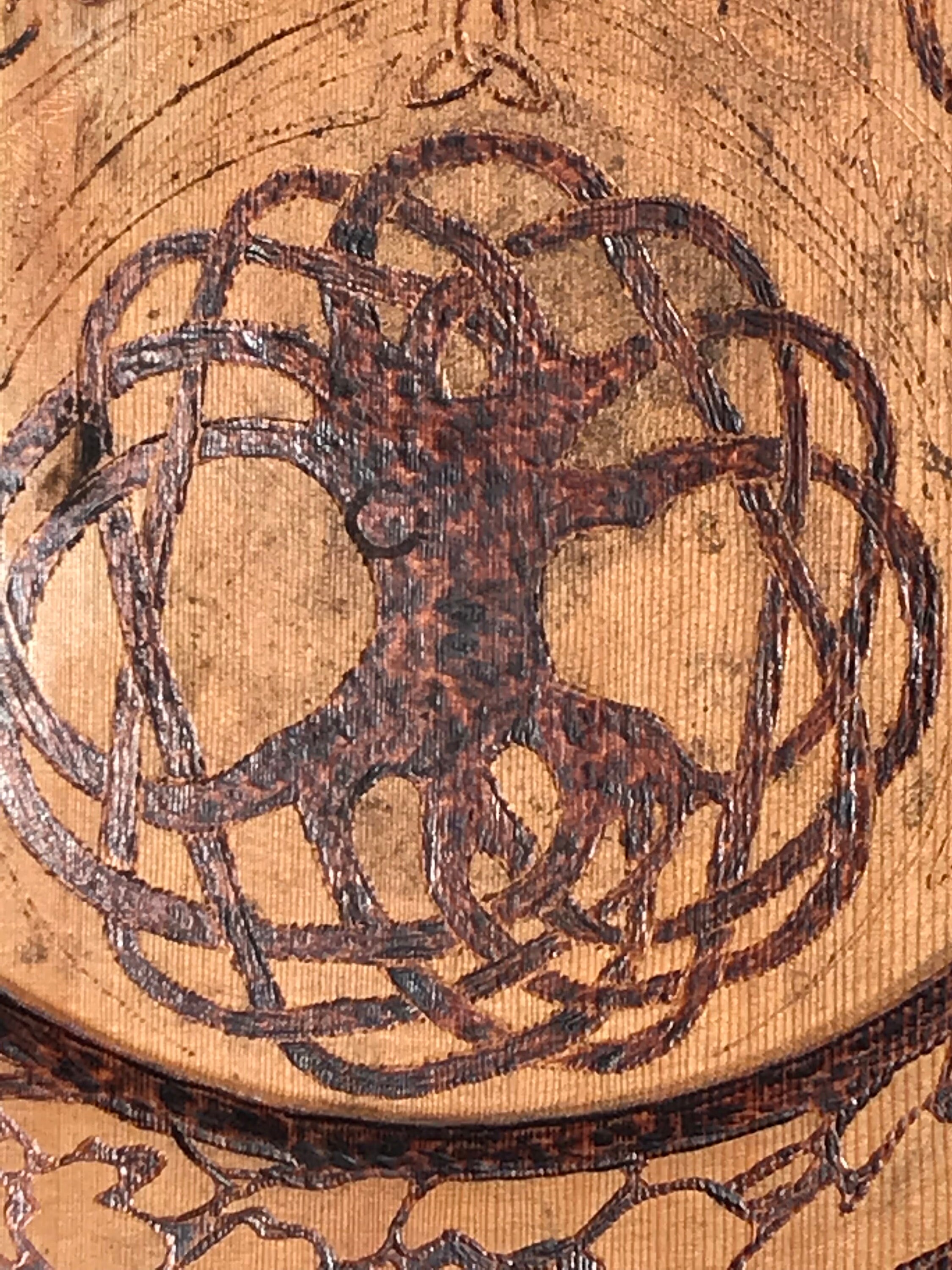 1970s Grateful Dead Folk Art Wood Platter Signed Etsy