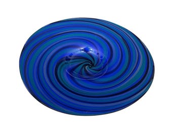 Nemtoi Fine Glass Art Sculptural Platter- Signed