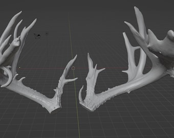 Non typical Deer Antlers Commercial License STL 3D printable