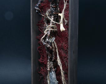 Bone & Shadow Witch's Totem - Mystical Binding Wand.