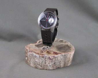 Watch Stand , Watch Display, Watch Holder - Petrified Wood