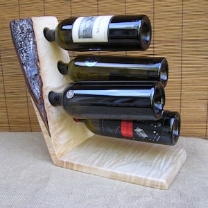 Wine Rack, Wine Storage, Wine Holder, Wine Display, Quilted Maple