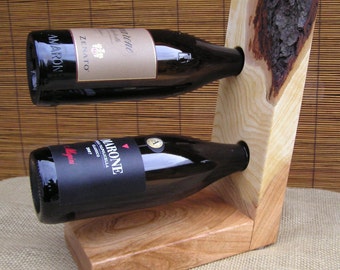 Wine Rack, Wine Storage, Wine Holder, Wine Display, Maple Live Edge