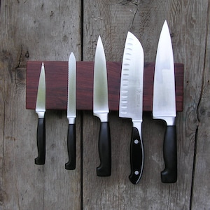 Magnetic Knife Rack, Knife Holder, Knife Rack, Knife Storage - Bubinga
