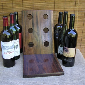 Wine Rack, Wine Storage, Wine Holder, Wine Display, Black Walnut, Hardwood, Handcrafted image 4