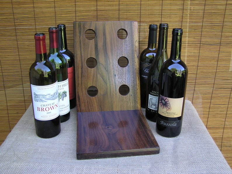 Wine Rack, Wine Storage, Wine Holder, Wine Display, Black Walnut, Hardwood, Handcrafted image 4