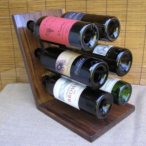 Wine Rack, Wine Storage, Wine Holder, Wine Display, Black Walnut, Hardwood, Handcrafted image 2