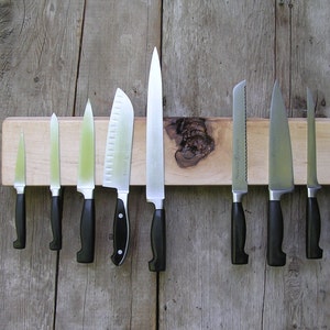 Hard Maple Magnetic Knife Rack, Kitchen Storage