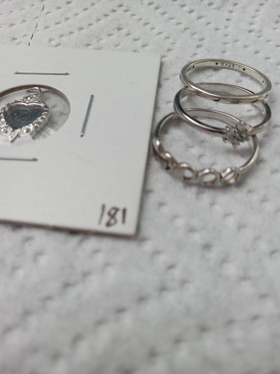 minimalist sterling celestial set stack rings and… - image 3