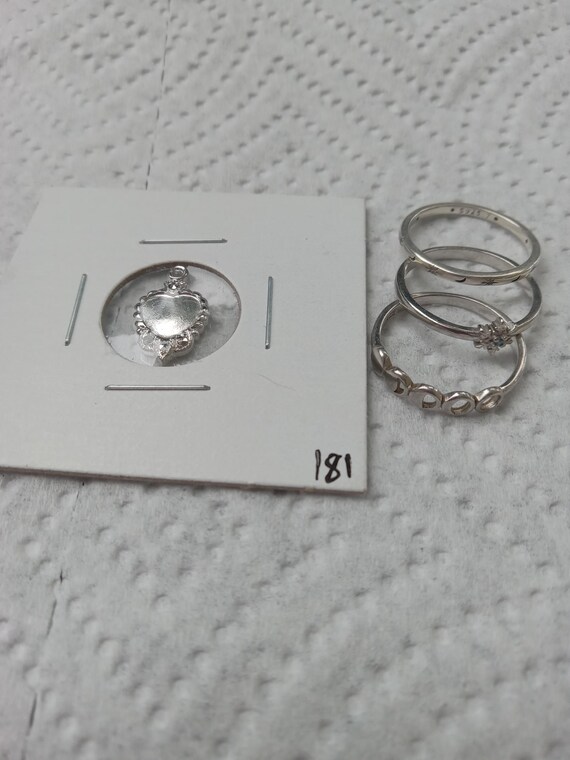 minimalist sterling celestial set stack rings and… - image 2