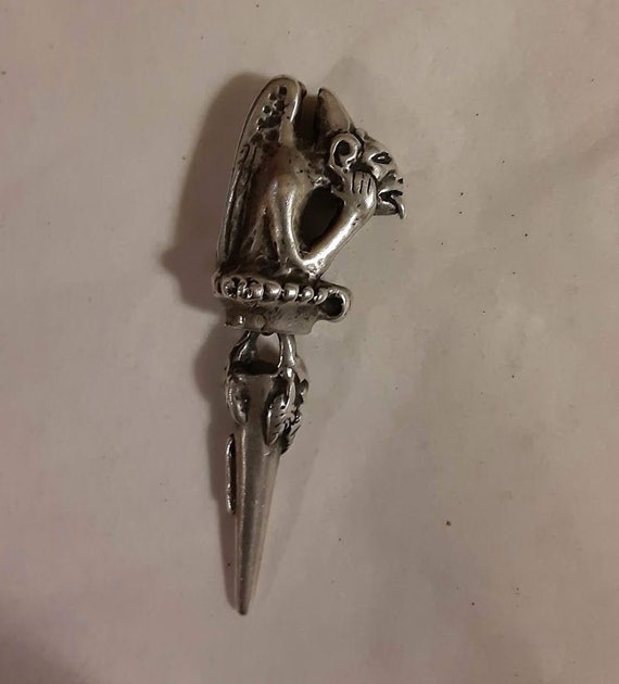 Notre Dame Gothic Spitting Gargoyle pendant SS