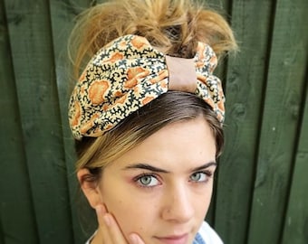 Retro scarf, chemo band, headscarf, vintage scarf , alice band, hair scarf, headband, 50s hair band, rockabilly turban