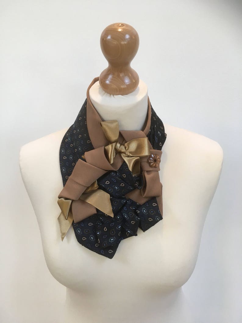 Ladies Scarf Vintage Ascot Scarf Steampunk Ladies Cravat Etsy