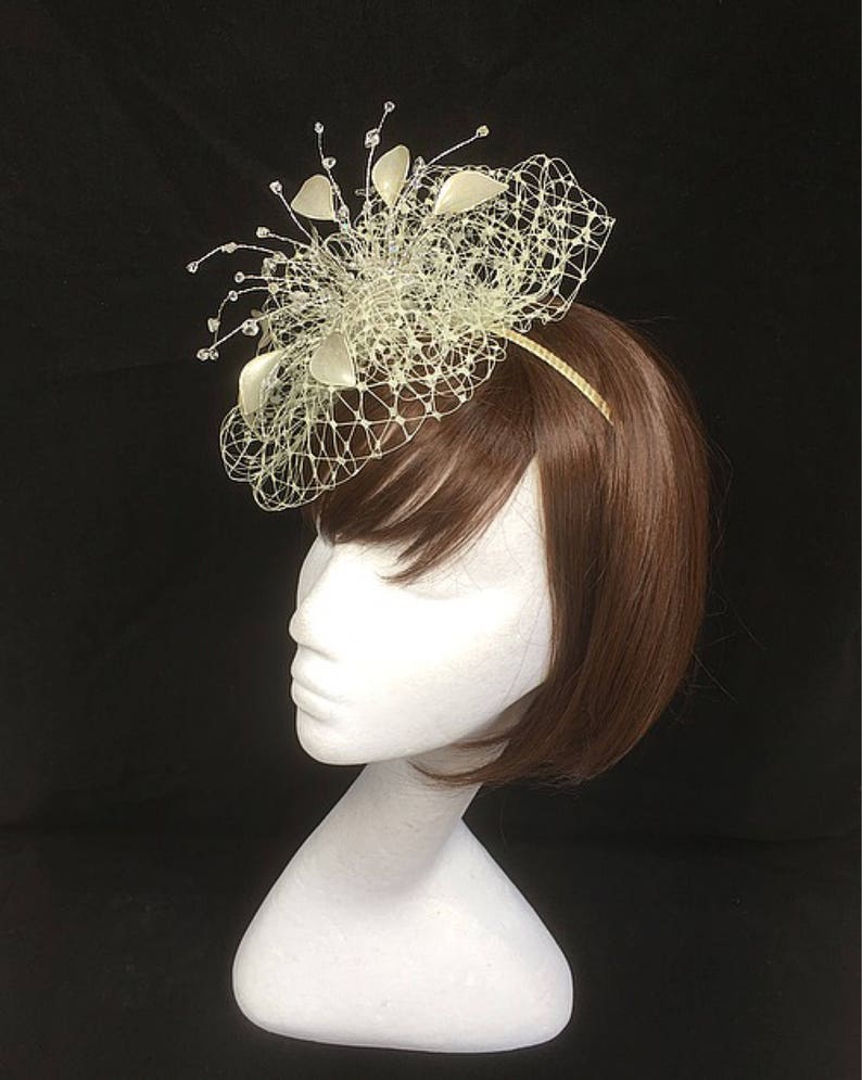Cream Gold Fascinator Mother of the Bride UK Fascinator Etsy