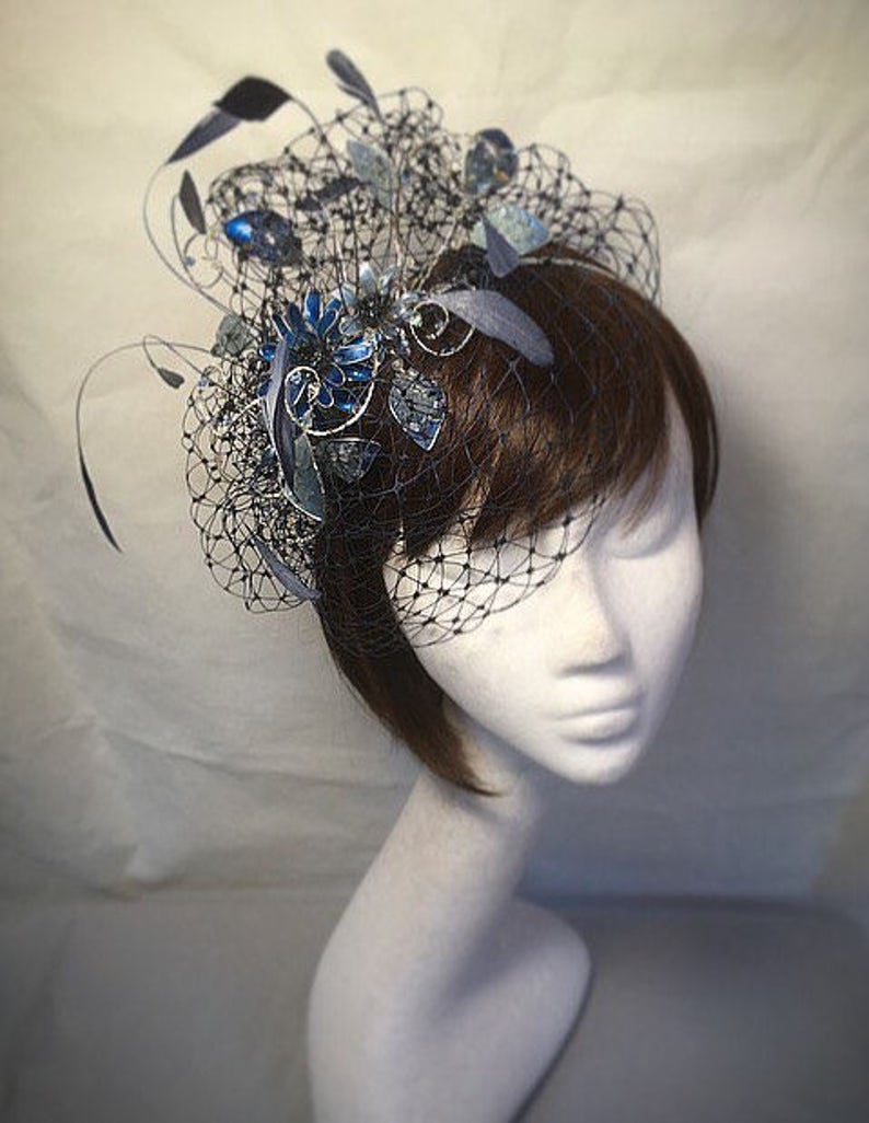 Navy Fascinator Blue Fascinator Mother of