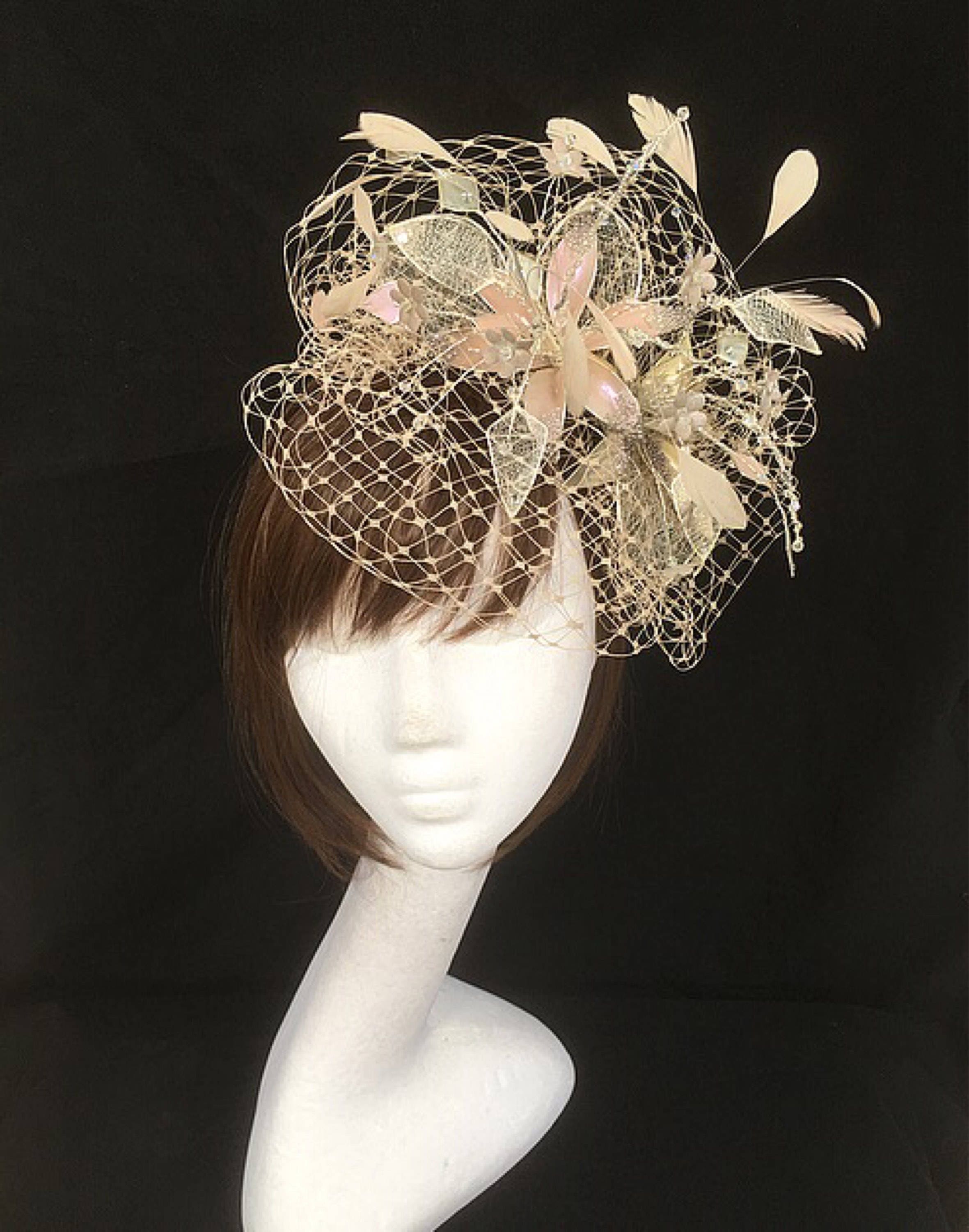 Mink Fascinator pale Pink Fascinator 