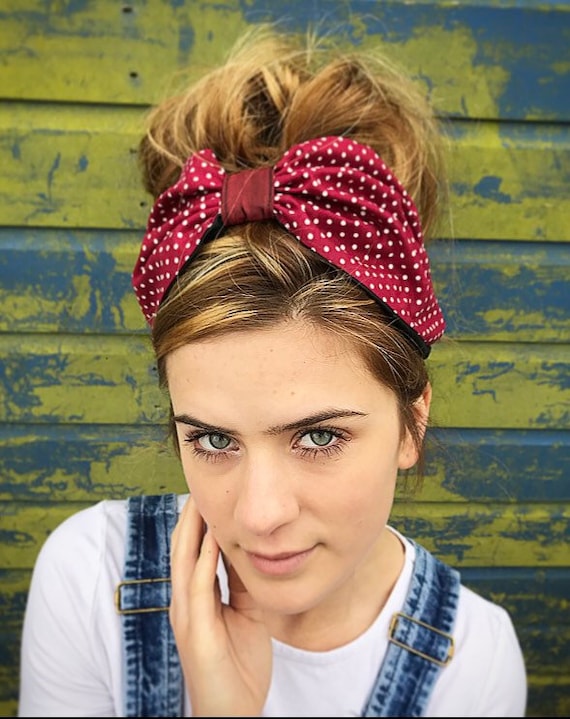 Produktbild von 2 Stück Polka Runde Haarband, Haarbänder Für Damen Haarmode