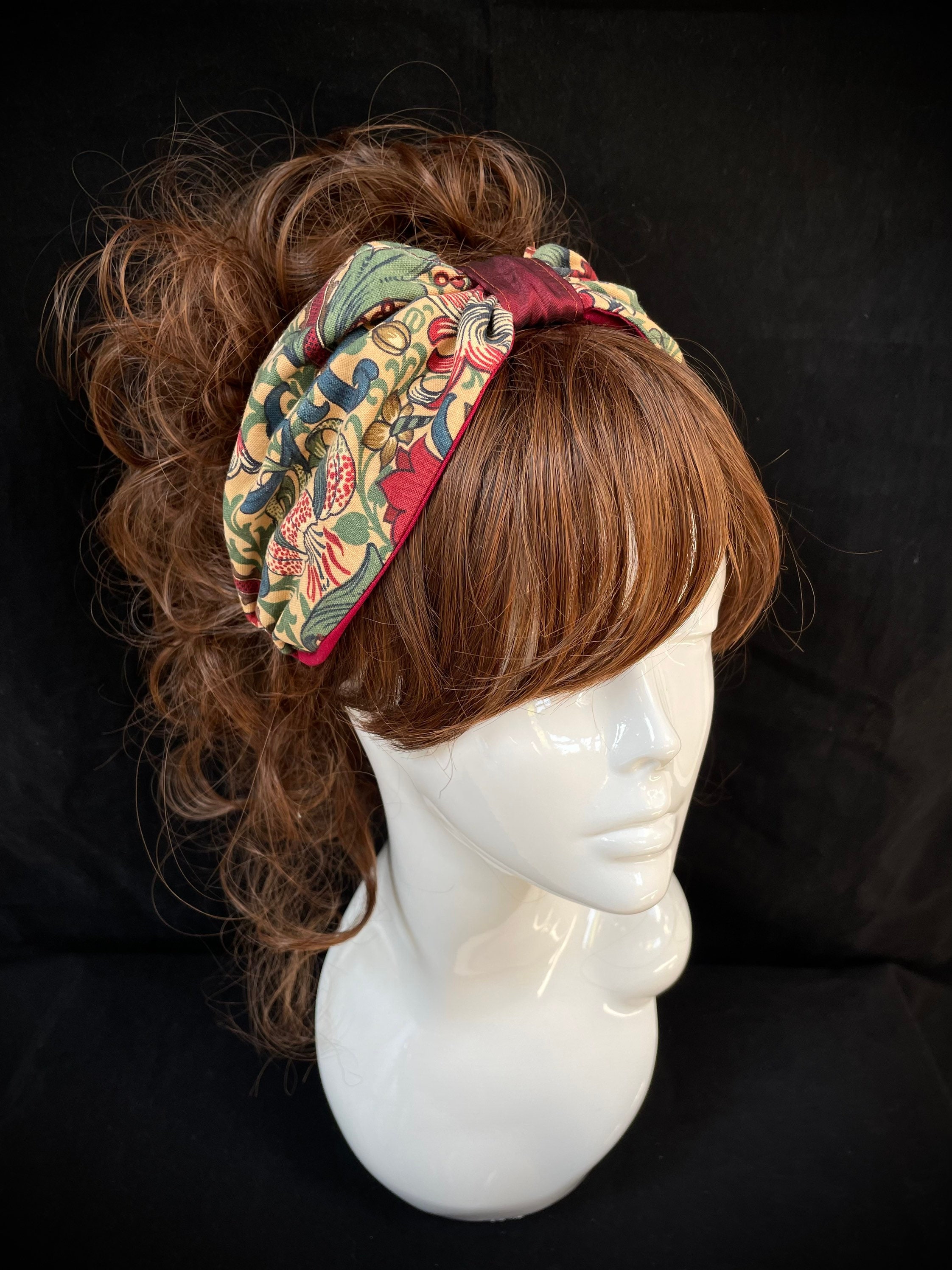Silk Retro Headscarf Scarf Women Paisley Print Summer Hair Accessories  Bandana Turban Headbands Bandeau Cheveux Kerchief Foulard