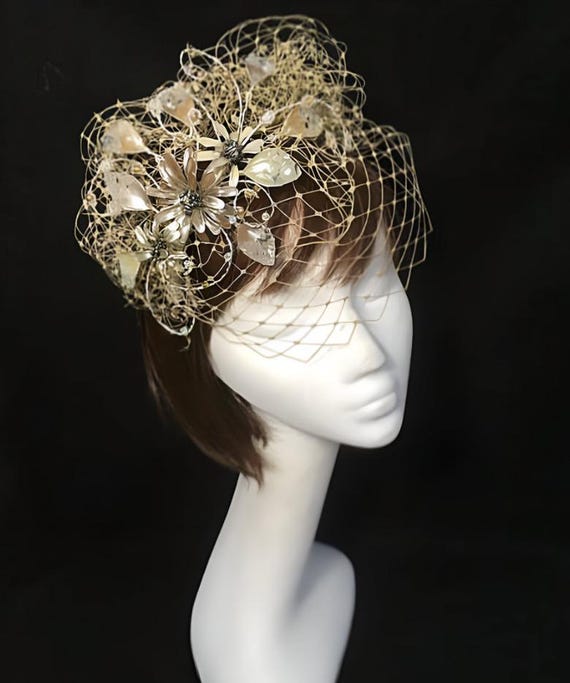 Mink Fascinator, Mother of the Bride, Unique Hat, Wedding  display picture 3
