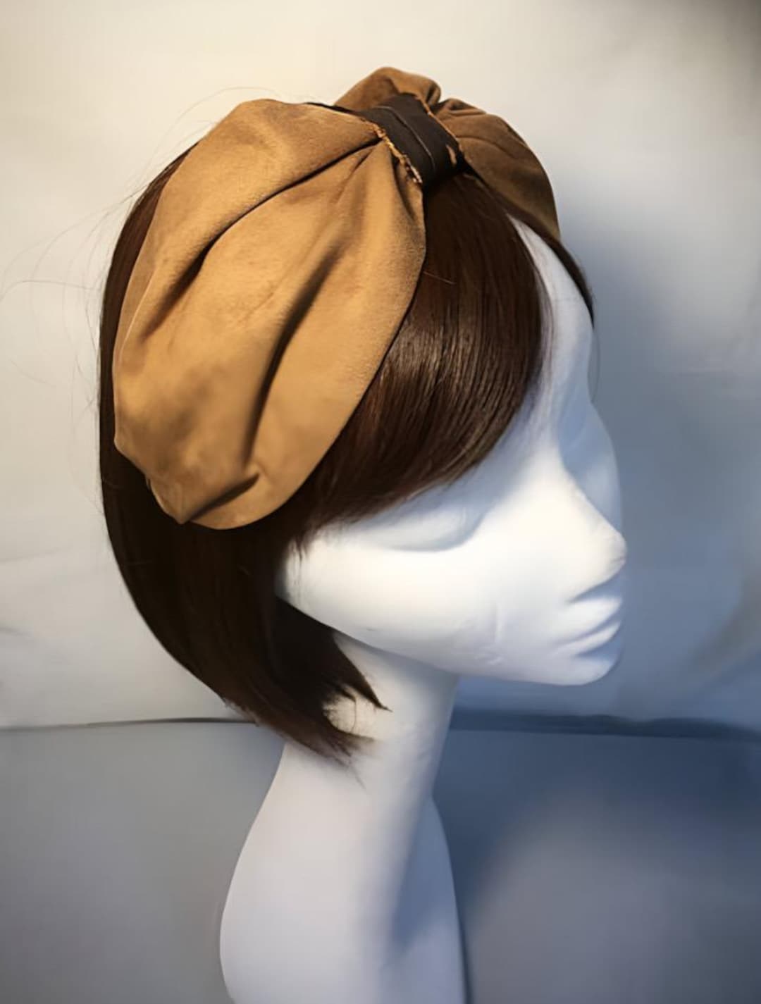 CAMEL BROWN LAMBSKIN HAIRBAND 925628