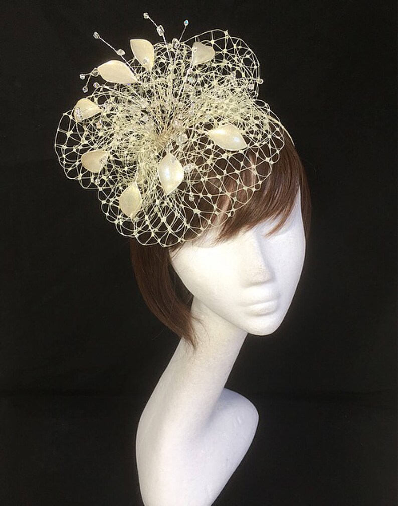Cream Gold Fascinator Mother of the Bride UK Fascinator Etsy
